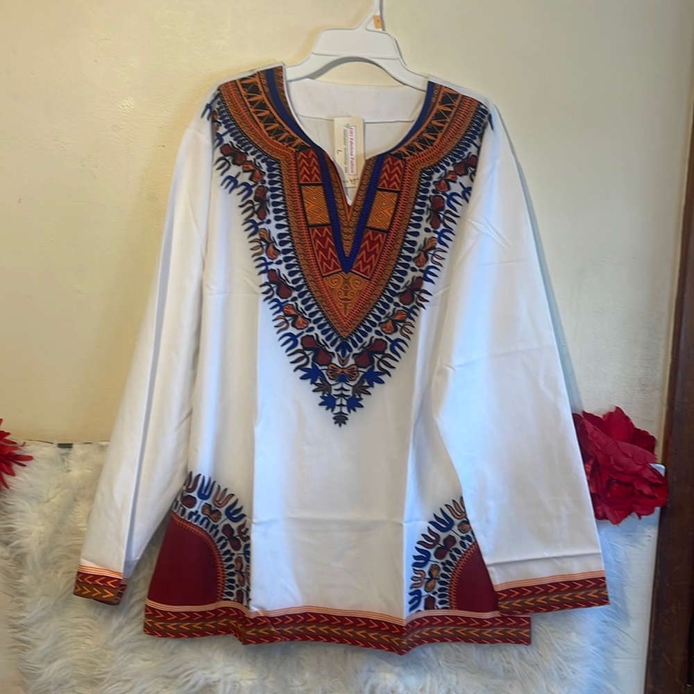 Dashiki round collar Neck Shirt